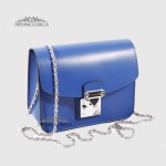 Сумка Женская TERGAN 78972 кожаная на цепочке на плечо SAKS MAVI ANALIN Синий