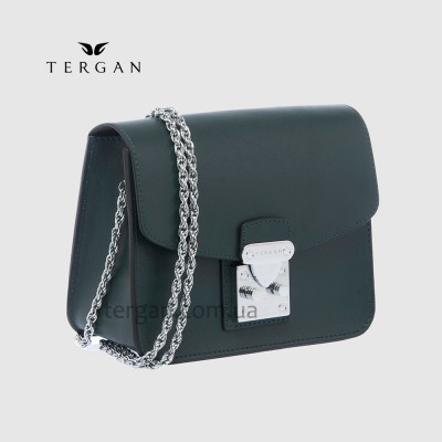 Сумка Женская TERGAN 78972 кожаная на цепочке на плечоYESIL ANALIN