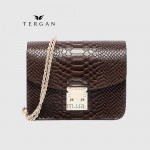 Сумка Женская TERGAN 78972 кожаная на цепочке на плечо KUM PITON 