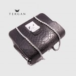 Сумка Женская TERGAN 78972 кожаная на цепочке на плечо SIYAH PITON 