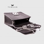 Сумка Женская TERGAN 78972 кожаная на цепочке на плечо SIYAH PITON 