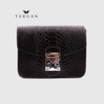 Сумка Женская TERGAN 78972 кожаная на цепочке на плечо SIYAH PITON 
