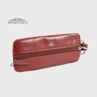 Ключница TERGAN 0192 Кожаная на Одно отделение с кольцом Закрывается на молнию  22 TABA VEGETAL