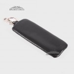 Ключница TERGAN 0192 Кожаная на Одно отделение с кольцом Закрывается на молнию   SIYAH RUSTIC Черный