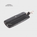 Ключница TERGAN 0192 Кожаная на Одно отделение с кольцом Закрывается на молнию   SIYAH RUSTIC Черный