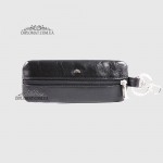 Ключница TERGAN 0192 Кожаная на Одно отделение с кольцом Закрывается на молнию   SIYAH RUSTIC Черный