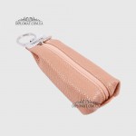 Ключница TERGAN 0193 Стильная Кожаная для ключей среднего размера на молнии  NUDE FLOATER Пудра