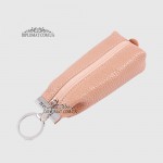 Ключница TERGAN 0193 Стильная Кожаная для ключей среднего размера на молнии  NUDE FLOATER Пудра
