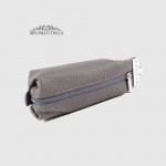 Ключница TERGAN 0193 Стильная Кожаная для ключей среднего размера на молнии  GRI FLOATER Чр