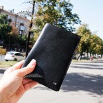 Портмоне мужское TERGAN 1219 для автодокументов и паспорта вертикальное  SIYAH RUSTIC Черный Черный
