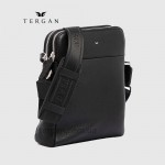 Сумка мужская TERGAN 21408 Кожаная  Через плечо Отделение на металлической молнии SIYAH LATIGO Черный Черный