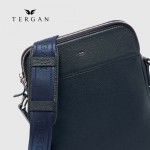 Сумка мужская TERGAN 21408 Кожаная  Через плечо Отделение на металлической молнии  LACIVERT LATIGO Темно Синий Синий