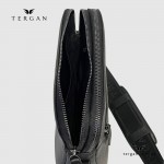 Сумка мужская TERGAN 21408 Кожаная  Через плечо Отделение на металлической молнии  SIYAH LATIGO graphite Черный