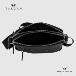 Сумка мужская TERGAN 21408 Кожаная  Через плечо Отделение на металлической молнии SIYAH NAPPA Черный