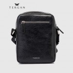 Сумка мужская TERGAN 21430 Кожаная Маленькая с ремнем Через плечо Отделение на металлической молнии  SİYAH BRİС / SİYAH RUSTIC Черный