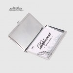 Визитница TERGAN 0195  для своих визиток Металлическая с кожаной вставкой  SIYAH RUSTIC Черный