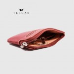 Ключница TERGAN 063 на молнии Кожаная Небольшого размера  22TABA VEGETAL Коричневый Коричневый