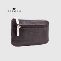 Ключница TERGAN 063 на молнии Кожаная Небольшого размера SIYAH VEGETAL Черный