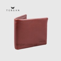 Кошелек мужской TERGAN 1590 Кожаный с Отделением для крупных купюр на металлической молнии KAHVE NAPPA Коричневый