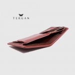 Кошелек мужской TERGAN 1590 Кожаный с Отделением для крупных купюр на металлической молнии  KAHVE NAPPA Темно Коричневый