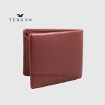 Кошелек мужской TERGAN 1590 Кожаный с Отделением для крупных купюр на металлической молнии  KAHVE NAPPA Темно Коричневый