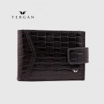 Визитница TERGAN 1473 для чужих визиток из натуральной кожи SIYAH HASIR  Черный