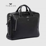 Мужская кожаная сумка для документов и Ноутбука TERGAN 21427  SİYAH BRİС / SİYAH RUSTIC Черный