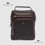 Сумка мужская TERGAN 21482 Кожаная Вертикальная С верхней ручкой и ремнем на плечо  KAHVE LATIGO Темно Коричневый