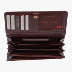 Кошелек женский TERGAN 5584  из натуральной кожи  BORDO RUSTIC Бордовый/Пурпурный