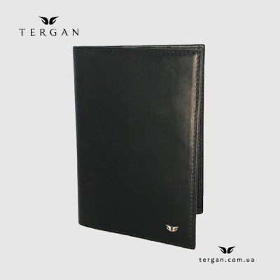 Обложка для паспорта TERGAN 1200-1 С отелениями для карточекSIYAH RUSTIC Черный