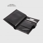 Портмоне мужские c кожаным вкладышем для паспорта TERGAN 1484  SIYAH RUSTIC Черный Черный