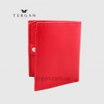 Портмоне мужское TERGAN 1500 Небольшое На кнопке На 10 карточек KIRMIZI RUSTIC Красный Красный