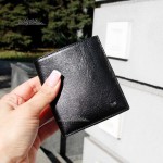 Портмоне мужское TERGAN 1500 Небольшое На кнопке На 10 карточек SIYAH RUSTIC Черный