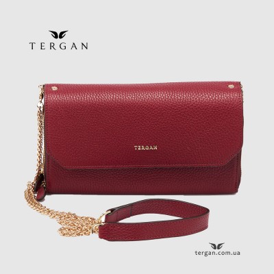 Клатч женский TERGAN 79900 Кожаный На цепочкеBORDO FLOATER Бордовый