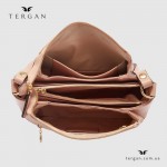 Сумка женская TERGAN 78734 маленькая кожаная с ремнем через через плечо NUDE ARSEL Пудра Пудра
