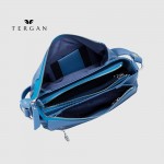 Сумка женская TERGAN 78734 маленькая кожаная с ремнем через через плечо MAVI ARSEL Голубой