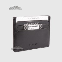 Картхолдер Кредитница TERGAN 1050 Кожаный 7 отделений для карт и ID документов SIYAH ANILINE