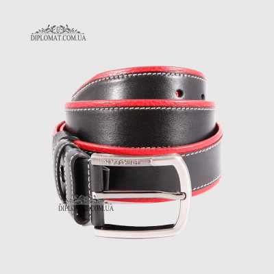 Ремень TERGAN 3264 KIRMIZI FLOATER/SIYAH RUSTIC