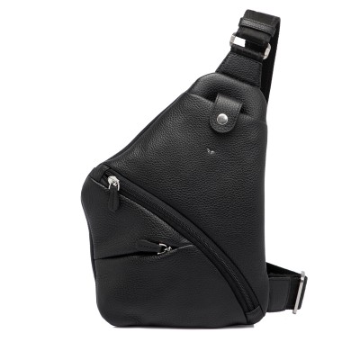 Сумка слинг мужская TERGAN 21457 Sling Bag Кожаная Через одно плечоSIYAH FLOATER Черный