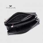 Клатч мужской TERGAN 21240 Кожаный Закрывается на метал, молнию 3 больших внутренних отделения  SIYAH LATIGO Черный