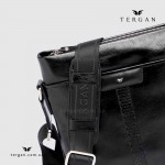 Оригинальная мужская сумка TERGAN 21320 кожа RUSRIC, чёрная