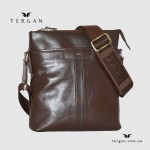 Сумка мужская кожаная Через плечо TERGAN 21320  кожа RUSTIC, коричневая Темно Коричневый