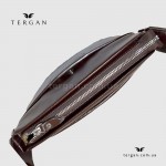 Сумка мужская кожаная Через плечо TERGAN 21320  кожа RUSTIC, коричневая Темно Коричневый