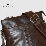 Сумка мужская кожаная Через плечо TERGAN 21320  кожа RUSTIC, коричневая Темно Коричневый