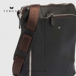Сумка мужская TERGAN 21274 Через плечо Кожаная с 4 Отделениями на молнии KAHVE NAPPA Темно Коричневый
