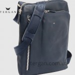Сумка мужская TERGAN 21274 Через плечо Кожаная с 4 наружными Отделениями на молнии LACIVERT NAPPA Темно Синий