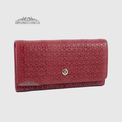Кошелек женский TERGAN 5787 Кожаный BORDO FLOATER Бордовый