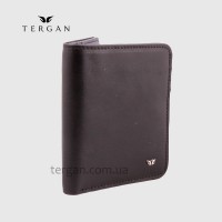 Портмоне мужское TERGAN 1594 кожаное на кнопке небольшого размера SIYAH RUSTIC / LACIVERT RUSTIC