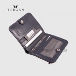 Портмоне мужское TERGAN 1594 кожаное на кнопке небольшого размера  SIYAH RUSTIC / LACIVERT RUSTIC Черный с Синим