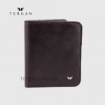 Портмоне мужское TERGAN 1594 кожаное на кнопке небольшого размера  SIYAH RUSTIC / LACIVERT RUSTIC Черный с Синим